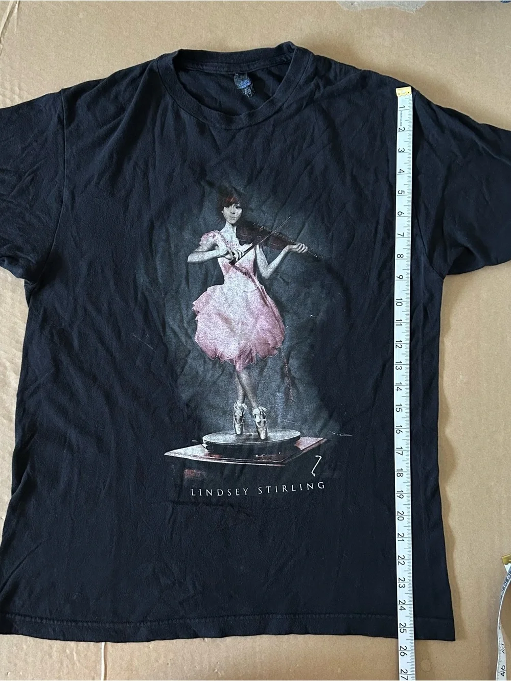 Lindsey Stirling Shatter Me 2014 Tour T-shirt Black Large Double Sided Graphic